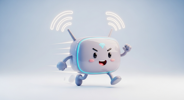 달리고 있는 공유기 이미지