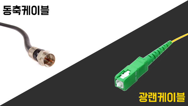 동축 광랜 케이블 이미지