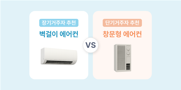장기 거주자 단기 거주자 벽걸이 에어컨 창문형 에어컨