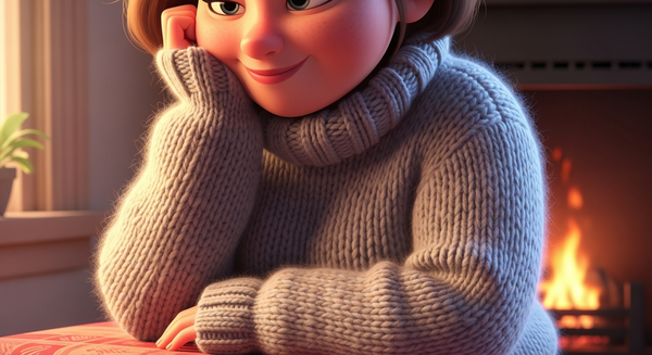 울니트를 입고있는 여성 이미지