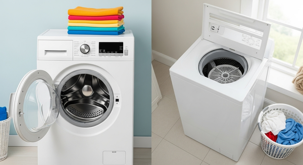 드럼세탁기와 통돌이 세탁기 이미지
