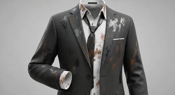 기름때가 묻은 양복 이미지