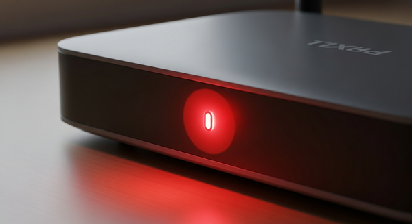 공유기에 빨간불이 들어온 이미지