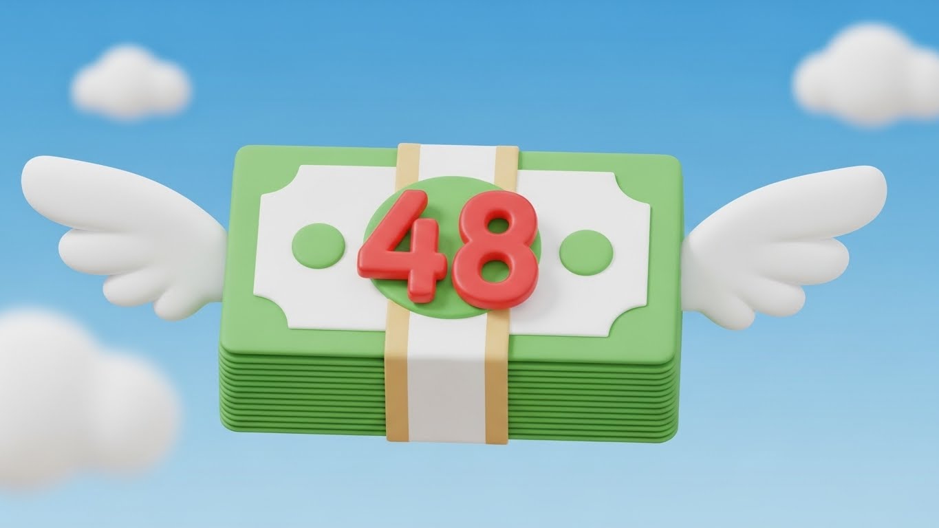 48만원이 하늘에 날아다니는 이미지