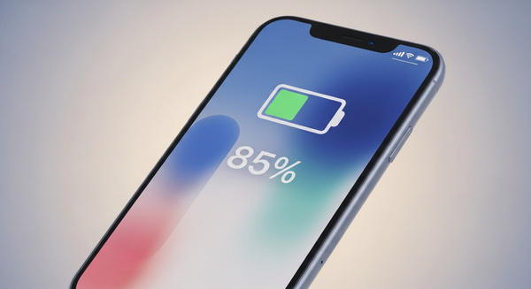 아이폰 화면에 배터리 용량이 표시되는 이미지