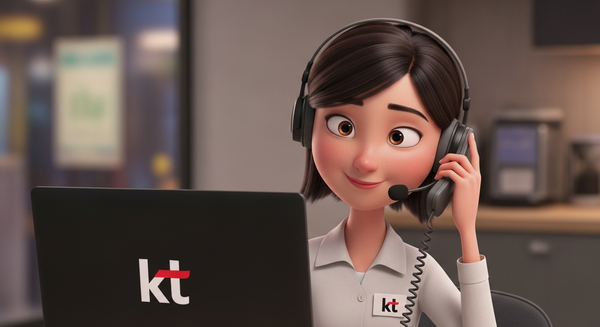KT 고객센터 상담원 이미지