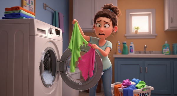 옷이 찢어져서 속상한 여자의 이미지