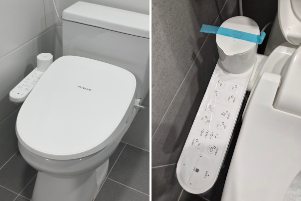 쿠쿠 인스퓨어 트리플케어8 비데 설치모습
