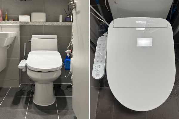 스스로케어 일반형 비데 렌트리 고객 설치 모습
