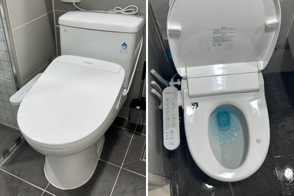 스스로케어 일반형 비데 위생 관리 기능 모습