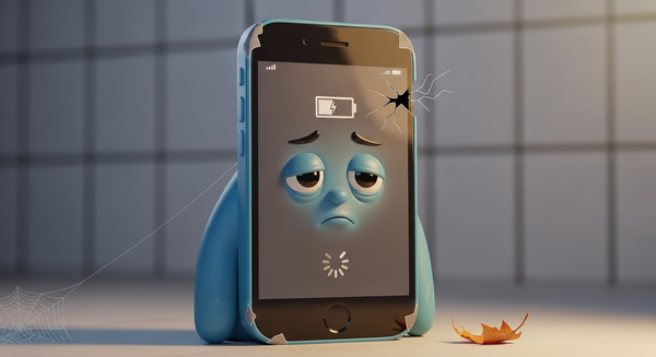 스마트폰이 힘들어하는 이미지