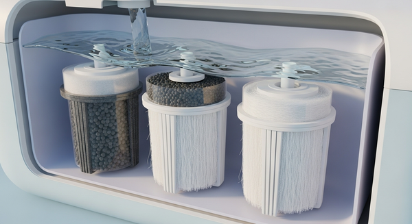 정수기 필터에서 물이 걸러지는 이미지