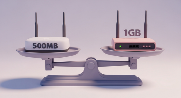 기가라이트 인터넷 vs 1기가 속도 차이 없다