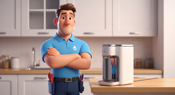 정수기 관리기사가 자신감있는 표정을 하는 이미지