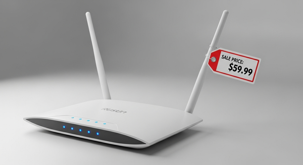 공유기에 가격표가 붙어져 있는 이미지