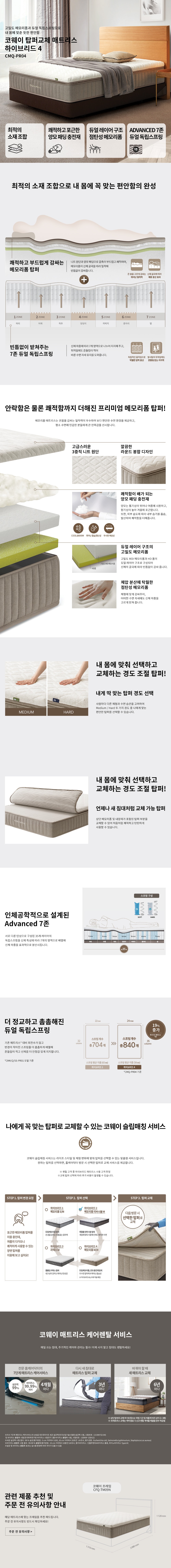 비렉스 탑퍼교체 매트리스 하이브리드4 퀸(Q)